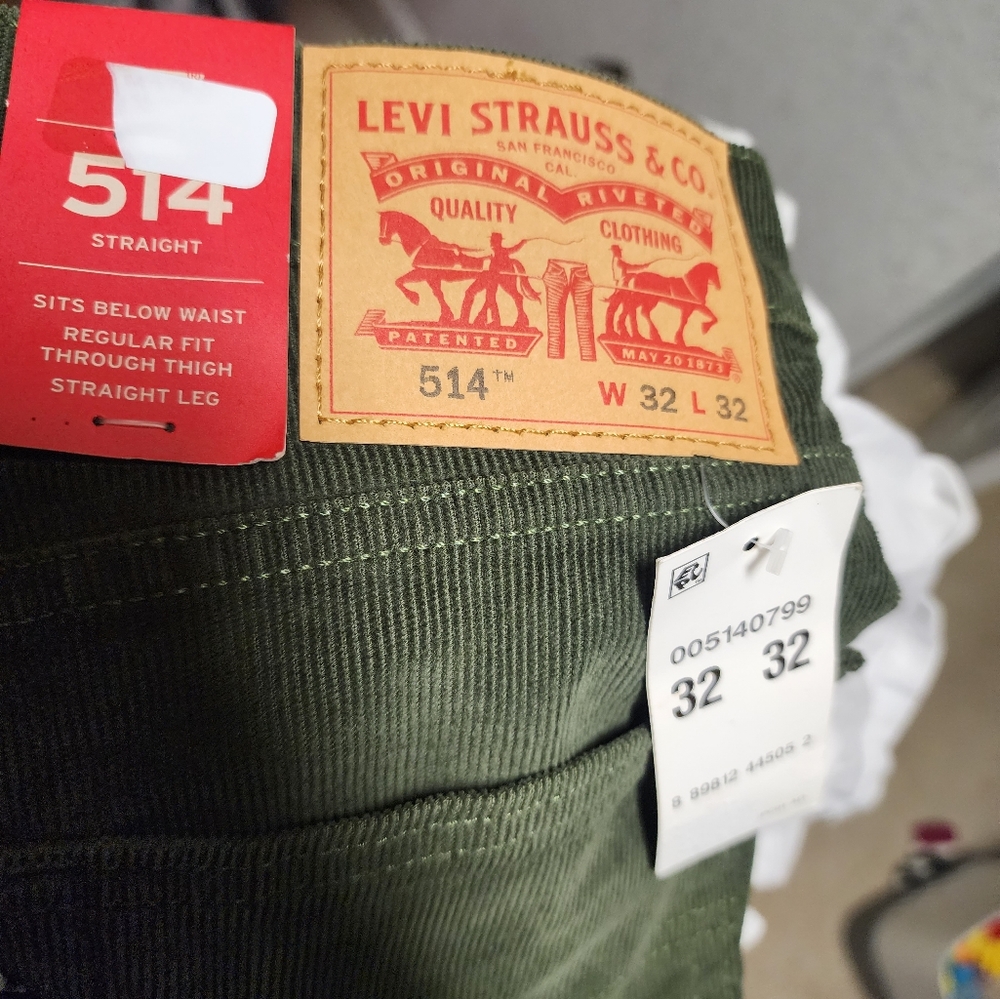 Levi's 514 Dark Green Straight Denim Corduroy pants - Picture 14 of 14
